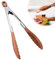 Pinzas para cocinar con puntas de madera, pinzas de cocina premium de madera y acero inoxidable – Pinzas de madera ideales para barbacoa, ensalada, tostadora, pan y pepinos – Fabricado en madera de