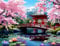 Springbok Haru in Japan 1000 Piece Jigsaw Puzzle for Adults - Features a Calm and Soothing Japanese Garden - Uniqe Cut Pieces