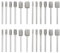 Briny River 24x Forets Diamantés 1/8 Compatible avec Dre-Mel pour Gravure Polissage Meulage (10 Mm 8 Mm 6 Mm 5 Mm 4 Mm 3 Mm)