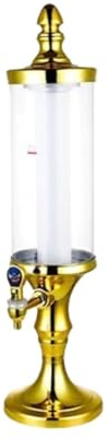 IWENZHKPA Bierzapfanlage 2L/70oz Bier-Getränkespender Mit Farbigen Eisröhrenlichtern FüR Bar Zuhause Ktichen(Gold)