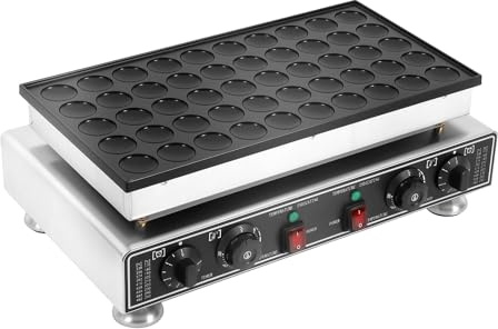 DunleyMin Elektrisch Poffertjes Pfanne 50 Löcher Poffertjes Maker Mini Dutch Pancake Maker Mit Schneebesen, Takoyaki Maker Für Küchen Und Restaurant