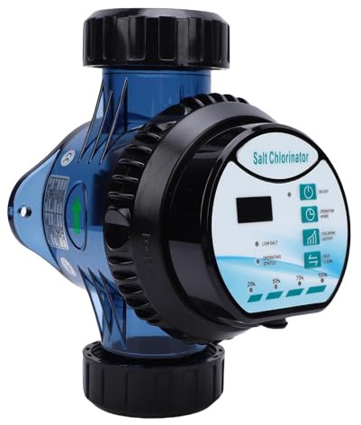 Asixxsix Salz-CI-Generator, Smart Control Salzwasser-Chlorinator mit Selbstreinigenden Elektroden und WLAN 2,4 G, Einstellbarer Cl-Ausgang für Pools, Whirlpools, SPA Bis zu 45 m³