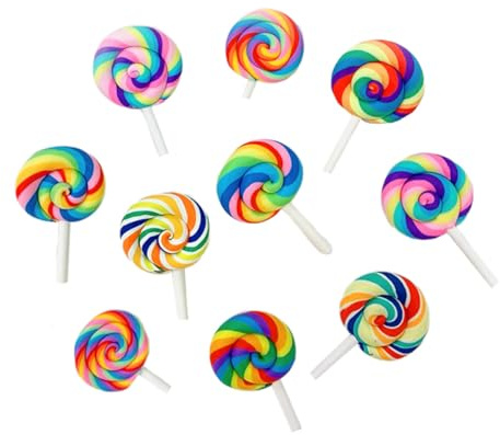Garneck 10 Stück Lollipop Brosche Bunte Brosche Lustige Kleiderbrosche Aus Kunststoff Und Metall Dekorative Anstecknadeln Für Taschen Und Kleidung Zufälliges Muster Für Damen