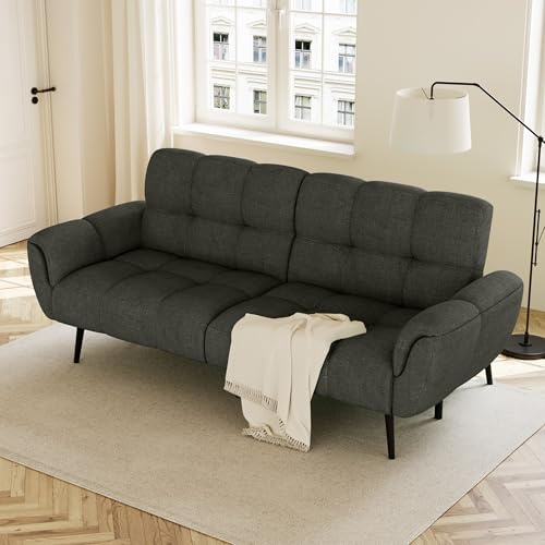 HIPIHOM Sofa Mit Schlaffunktion, Klappsofa Sofa 3 Sitzer, Schlafsofa 155x85cm, Bequemes Geeignet Für Wohnzimmer, Büro, Lounge, Zimmer, Schlafzimmer