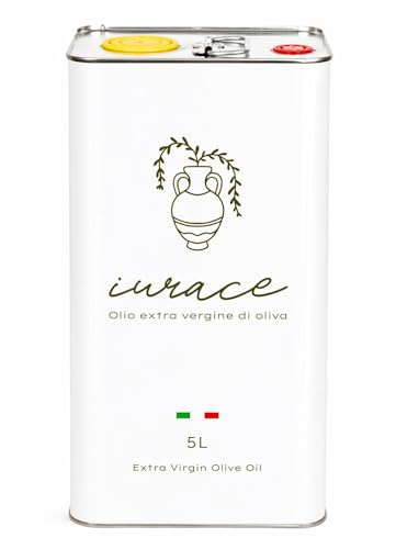 IURACE Huile d'Olive Extra Vierge 5L - Calabre - Pressée à Froid, fruitée | Producteur calabrais, riche en polyphénols et antioxydants, arôme fruité et équilibré, idéale pour salades et pâtes