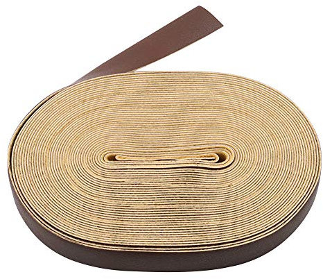 MoreChioce 10 Meter Lederriemen,Damen Flach PU Lederband Lederschnüre Trageriemen DIY Zubehör für Taschen 2 cm Breit,Hell Braun