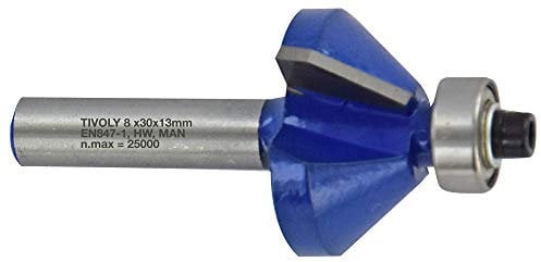 Tivoly XT60642067810 Fraises de défonceuse Fraise à chanfreiner + guide Ø 45mm