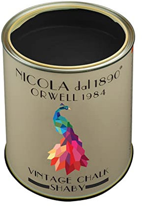 Vernice Vintage Chalk Shabby a Base di Acqua, per Interni ed Esterni, Aspetto Opaco, Made in Italy, Colore Orwell 1984 - Formato 0,25 lt