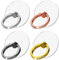 VOVIGGOL Mobile Phone Ring Holder Stand 4 Pack, Glitter Phone Ring Bling Sparkle Finger Kickstand 360 Degree Rotation Clear Phone Ring Grip Compatible iPhone iPad Phone Case(Glitter 4 Color)