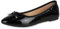 VAN HILL Damen Klassische Ballerinas Kunstleder Schuhe Flache Schleifen Freizeitschuhe Sommerschuhe Übergrößen 203966 Schwarz Lack 41