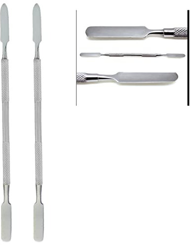 2pcs Dental Spatula Double Ended Cement Spatula Dental Instruments Dental Wax Sculpting Crafts Stainless Steel Spatula for Dentist Tool Supplies ZAMAHA UK
