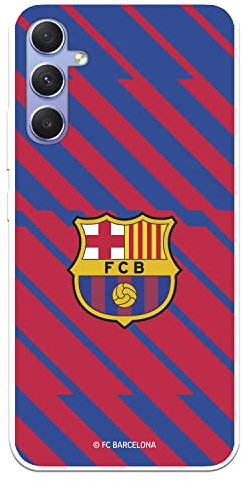 Handyhülle Schutzhülle für Samsung Galaxy A34 5G FC Barcelona Barça, transparent, zum Schutz Ihres Handys, flexible Silikonhülle mit offizieller FC Barcelona Lizenz
