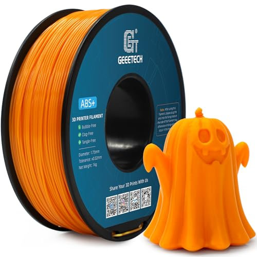 GEEETECH ABS+ Filament für 3D-Drucker, 1,75 mm, Orange, 3D-Druck-Filament, ABS, 1 kg, 1 Spule
