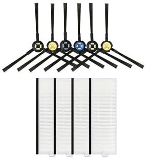 ZeAda Robot Vacuum Accessory Roller Main Side Brush HEPA Pre Filter Replacement,Compatible For Silvercrest SSR1 / SSRA1,Compatible For ILife A9s / A9 / A7 (Color : B)