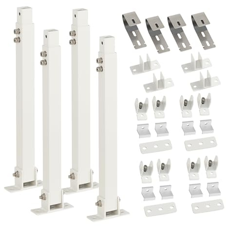 pro.tec Balkonkraftwerk-Halterung Brusson praktisches Halterungsset für 2 Solarmodule Solarbracket Kraftwerkzubehör verstellbar 30-45° Stand-und Hängeoptionen