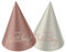 Folat 68712 Geburtstag Dekoration Rosa, Creme, Champagner Gold - Mini Party Hütchen - Crème Rose - 10 cm - 6 Stück - Eine raffinierte und lebendige Geburtstagsdeko Happy Birthday