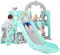 Schaukel Rutsche, 5-in-1 Kinderrutsche mit Schaukel, Klettergerüst, 1pcs Teleskop, Aufbewahrung, Indoor und Outdoor Freistehende Rutsche, Spielplatz für Kleinkinder, für Max 60KG ab 1-6 Jahre