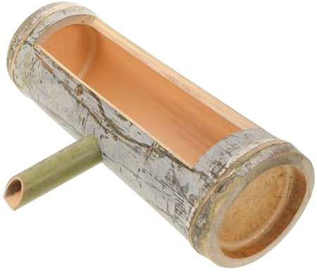 POPETPOP Accessoires d'eau en bambou - Décoration japonaise - Fontaine en bambou pour aquarium - Fontaine en bambou naturel - Fontaine d'intérieur en bambou