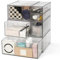OSTWOLKE Acryl Schreibtisch Organizer mit 6-Schubladen, Durchsichtig Schubladenbox Kunststoff, 23x16,5x28,5 cm, Büro Organizer Stapelbar für Homeoffice & Schminktisch – Ideal für Bürobedarf, Kosmetik