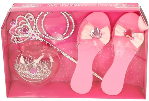 Princess Secret My 1st Princess Beauty Set, Rosa Schuhe mit Schleife, Tiara, Armreifen, Zauberstab und Krone, Mädchen Dress Up Zubehör