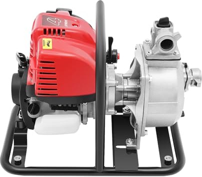 4-Takt-Benzin-Wasserpumpe 1,2 kW Schmutzwasserpumpe, kann als Teichpumpe und Gartenpumpe Verwendet Werden, Ausgestattet mit Trichter und Luftfilter, Durchflussmenge 135 l/min, Förderhöhe 30 m