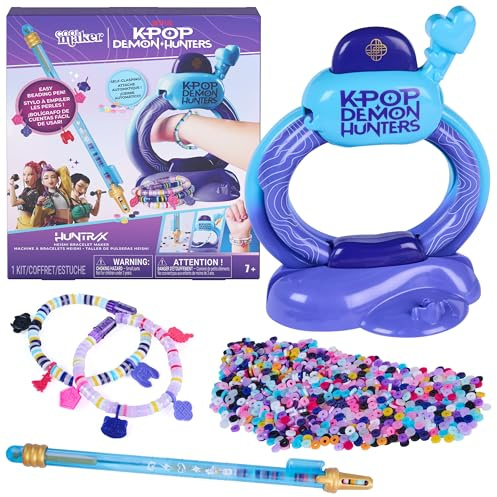 Cool MAKER K-Pop Demon Hunters Heishi Armband-Studio, ab 7 Jahren | DIY-Schmuckset, 1.200+ Heishi-Perlen, Mit Perlenstift, Charms inklusive, Für eigene Armbänder und Freundschaftsarmbänder