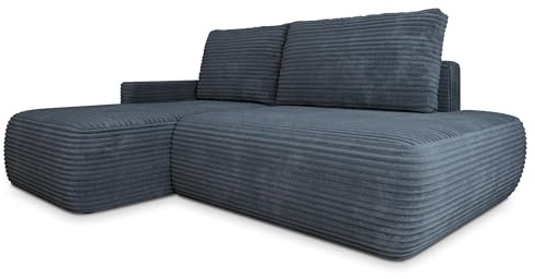 Masseno Ecksofa AVINI T R-S mit Schlaffunktion L-Form, Klassisch Sofa mit Bettkasten, Wohnzimmersofa, Couch, Soffa, Bettsofa, Couchgarnitur - Beige, TILIA 17