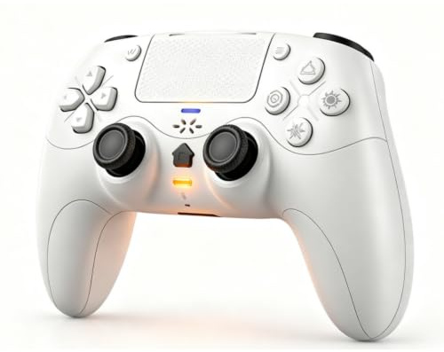Gamrombo Wireless Controller für PS5/PC - DynamicAdapt Triggers, Haptisches Feedback, 2000mAh-Akku, Mikrofon, Lautsprecher, Stummschalt-Taste, 6-Achsen-Bewegungssteuerung, Vollausgestatteter