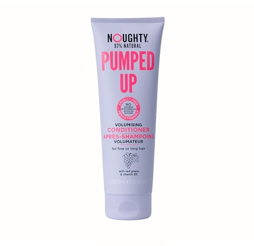 Noughty Pumped Up Volumising Conditioner, 250ml | 97% Natural, Thickening Conditioner, Hydrating, Boosts Volume, Detanges, for Fine Hair, Anti-Frizz, Lightweight
