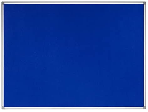 Bi-Office Earth Pinnwand Mit Aluminiumrahmen - 200 x 120 cm - Blaue Filzoberfläche, Filztafel Zum Gebrauch Mit Pinnnadeln