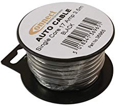 Connect 36965 Mini Reel Automotive Cable 17A Black 3.5m