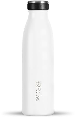 720°DGREE Edelstahl Trinkflasche “milkyBottle” - 500ml - Perfekt für Kinder, BPA-Frei, Auslaufsicher, Kohlensäure geeignet - Kleine Thermosflasche für Sprudel, Sport, Schule, Fitness