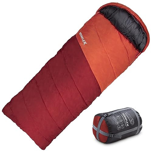 KeenFlex Schlafsack 3-4 Jahreszeiten (Orange +7.2 °C)