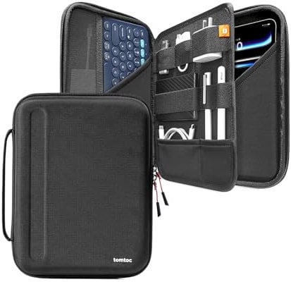 tomtoc Portfolio Tablet Tasche für 11 Zoll iPad Pro M4 & iPad Air M3/M2 2025-2024, 11 Zoll iPad (A16) 2025, iPad 10/iPad Air 5, Galaxy Tab A9+/S9/FE, Hartschale Hülle für Magic/Smart Keyboard/Zubehör