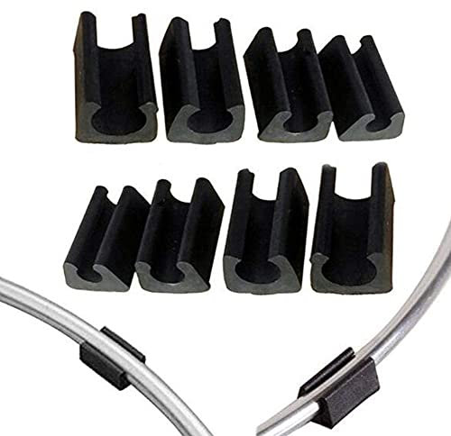 Zoeay Plastic Chair Foot U Shaped Floor Glides Tubing Caps Cover,Chair Leg Pad Pipe Clamp Damper Stool Tube Caps,Plastic Chair Floor Gliders Hose Caps-Black_D:25_mm_/_8_Pcs