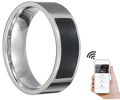 OYZY Schlau NFC Ring, Multifunktionale wasserdichte Smart Ring Wearable Finger Digital Ring Smart Zubehör Smart Ring Unterstützung Alle Android Und Windows NFC Handys (Color : A, Size : Size11)
