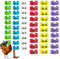 Mivofun 60 Stück Hähnchen Beinringe, Geflügel Band, 16 mm, 20 mm Clip-on Kunststoff Runde Identifikationsbänder, für Enten, Seafige, Gans Wild Geflügel, Truthähne (6 Farben)