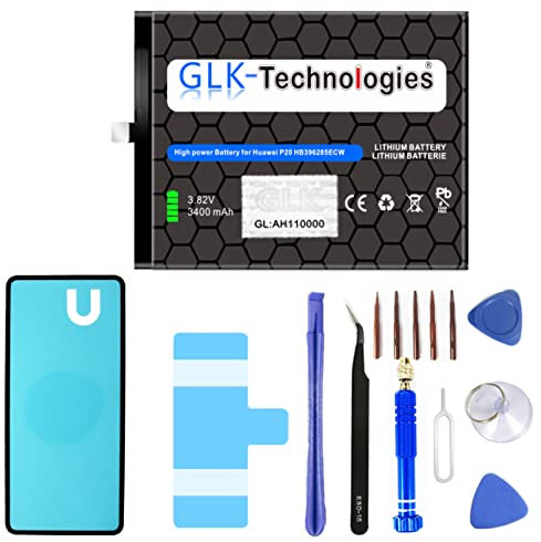 High Power Ersatz Akku kompatibel mit Huawei P20 / Honor 10 | GLK-Technologies Battery | accu | 3400 mAh | inkl. Profi Werkzeug Set Kit NUE