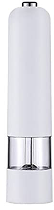 FURUIWUFENG Pepper grinder Electric Pepper Grinder or Salt Grinder-Battery Operated Pepper Mill with LED Light Easy Clean Home Kitchen Cooking BBQ Tools Pepper blender (Color : White)