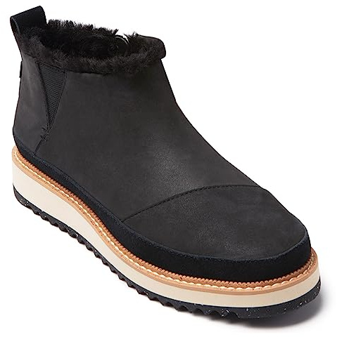 TOMS Damen Women_Boot_Water Resistant Black Oiled Nubuck/Sued Wanderstiefel, Wasserfester Blac, 37.5 EU