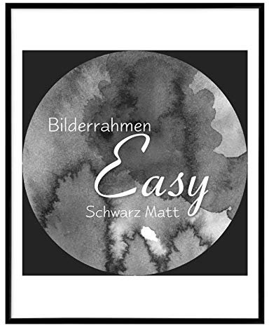 BIRAPA Easy Cadre photo en plastique noir mat avec verre synthétique 60 x 90 cm