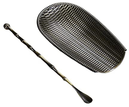 Sharplace Alloy Spoon Rest Tea Utensils,Tea,Coffee Tea Mini Spoon Holder for Chinese Tea, Copper