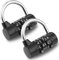 JJ PRIME - [2 Sets] 5 Letters Combination Padlock | Outdoor Padlock Weatherproof | Code Padlock Combination | Heavy Duty Padlock for Gym Locker, Gate, Fence, School, Toolbox, Hasp (Black, 7mm)