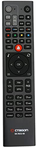 Octagon Original Fernbedienung SX RCU 05 für SX988, Infrarot Fernbedienung, Remote Control, lernbar für Ihr Fernseher, passend auch für: SX88, SX89, SX888, SX889, SF8008 Single, Twin, Combo Modelle