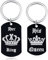 WEITING Pareja hombres y mujeres colgante collar llavero conjunto strass corona encanto regalo del día de San Valentín joyería-YSK0293-Set