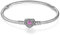 LNQOBU Bracciale in Argento con maglia Snake e chiusura a cuore Compatibile con Pandora Europei Charms da Donna