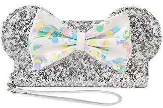 Loungefly Disney Mickey Mouse & Friends Birthday Celebration Wallet, Mehrfarbig, Standard, Disney-Thema, Pailletten mit Schleife
