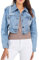 A2Z Ladies Women Fashion Cropped Denim Jacket 100% - Crop Jacket JK58 Light Blue 16