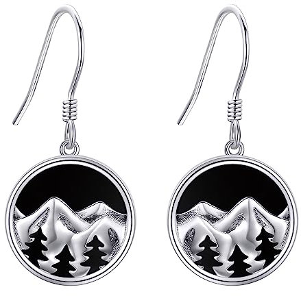 Wandern Geschenk Damen Berg Ohrringe 925 Sterling Silber Wandern Schmuck Geschenke für Damen