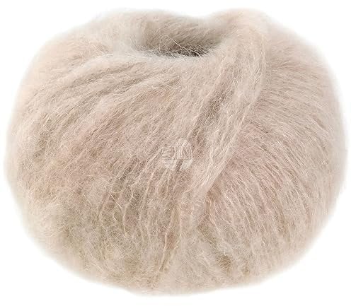 LANA GROSSA Mohair Moda | Klassisches Mohairgarn | Handstrickgarn aus 70% Mohair (Kid), 20% Schurwolle (Merino superfein) & 10% Polyamid | 50g Wolle zum Stricken & Häkeln | 140m Garn FB11